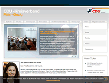 Tablet Screenshot of cdu-main-kinzig.de